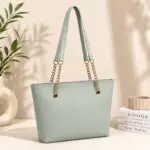 Elegant Tote Bag for Women – Stylish Shoulder Bag with Gold Chain Straps
